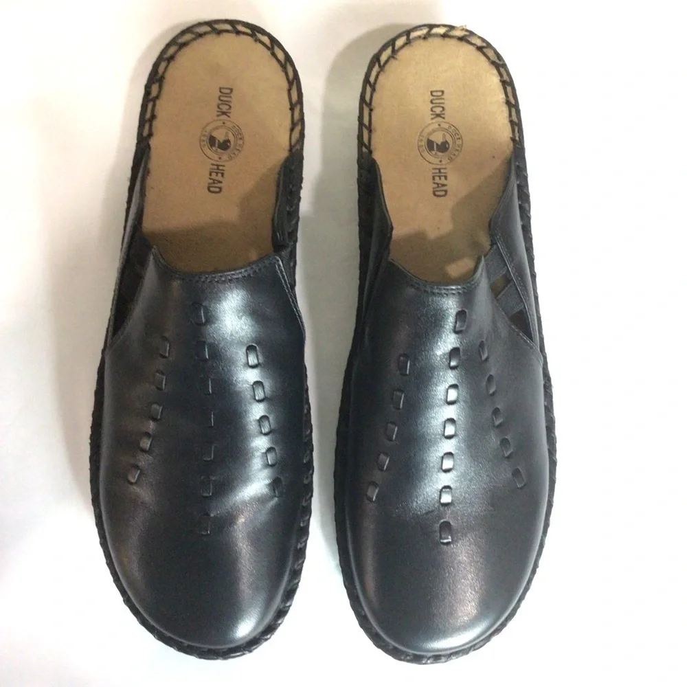 Duck Head Womens Anne Black Slip-on Comfort Clog Shoe Size 8.5